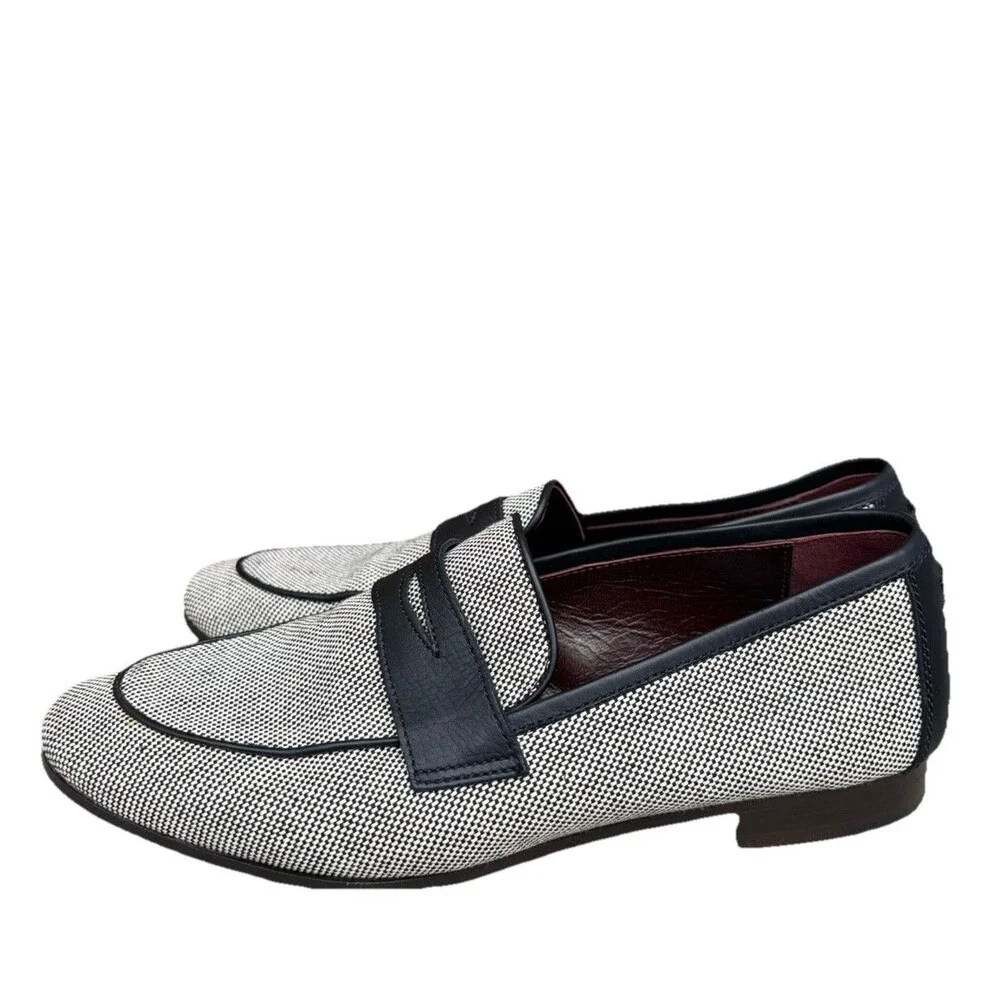 $470 BOUGEOTTE Women’s Loisir  Gomme panelled Penny loafers 37 EU Italy Made
